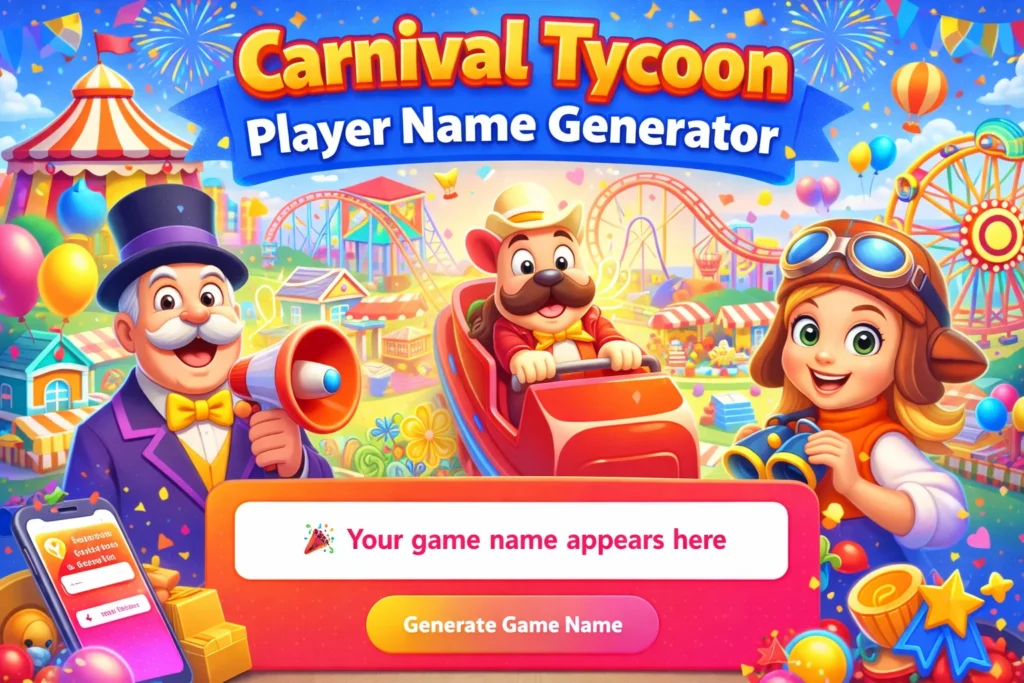 Carnival Tycoon Player Name Generator