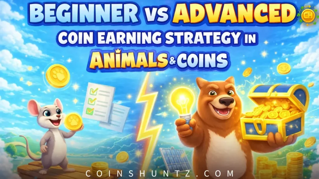 Beginner vs Advanced Coin Earning Strategy in Animals And Coins