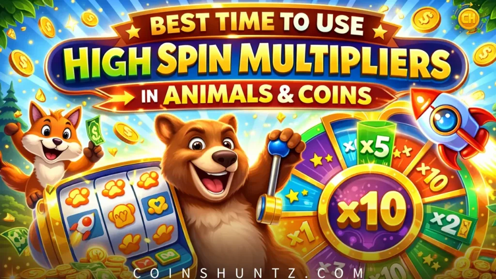 Best Time to Use High Spin Multipliers in Animals And Coins