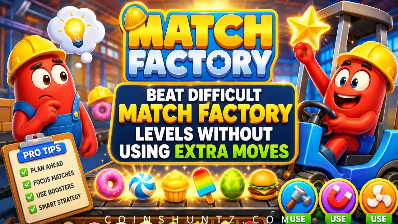 How to Beat Difficult Match Factory Levels Without Using Extra Moves